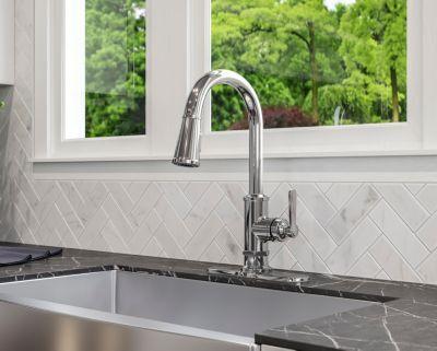 Pfister Polished Chrome 1-handle Pull-down Kitchen Faucet GT529-TDC