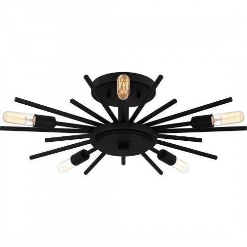 Quoizel QSF6158MBK Quoizel Semi-Flush Mount Semi flush 5 lights matte black Semi-Flush Mount