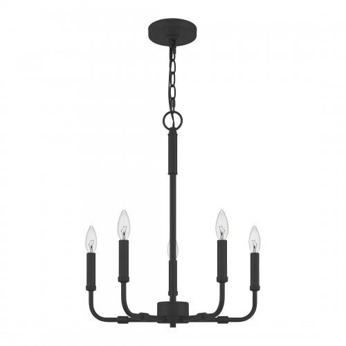 Quoizel ABR5018MBK Abner Chandelier 5 light matte black Chandelier