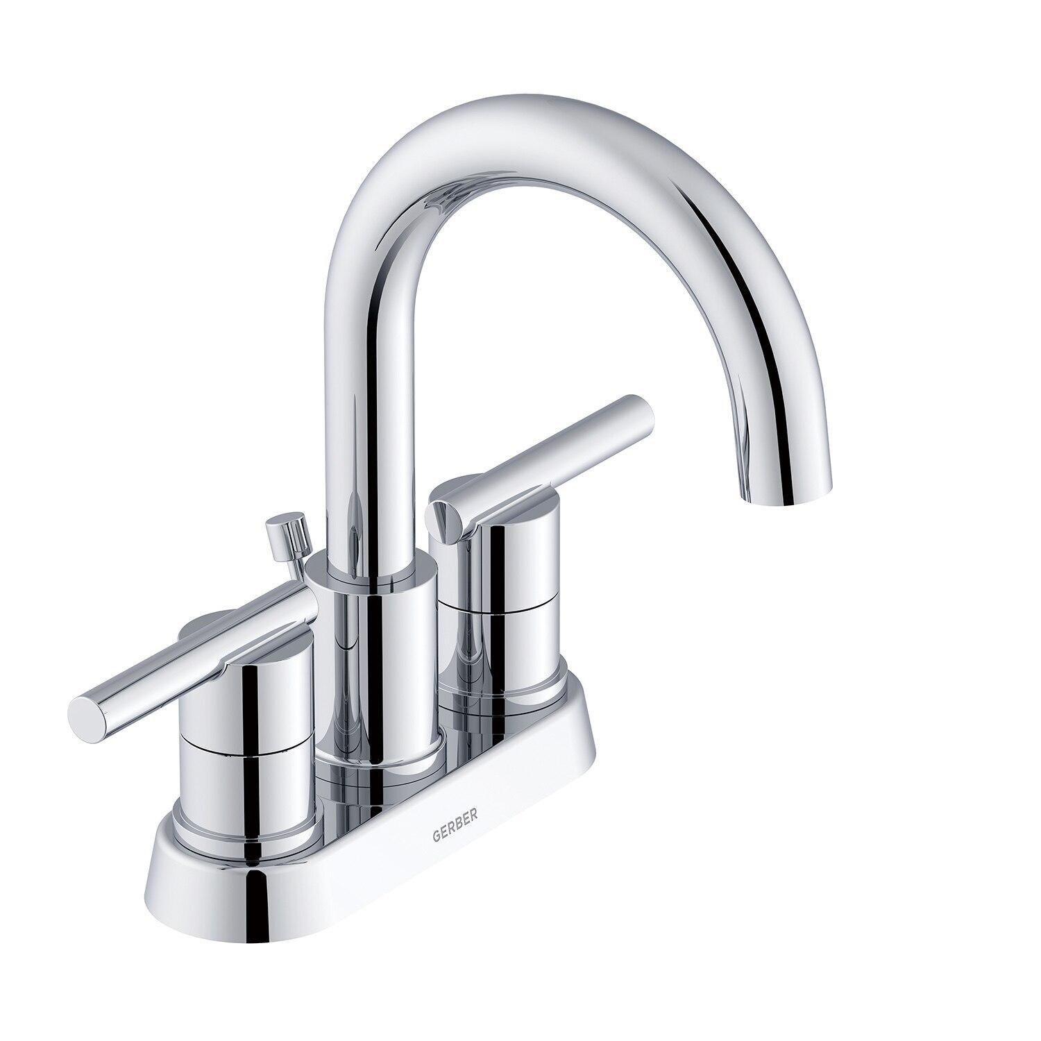 Gerber D307158BS Parma Two Handle Centerset Bathroom Faucet With Metal Pop-up DRA...