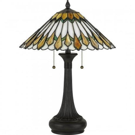 Quoizel TF5211TVB Maddow Table lamp tiffany 2 light vintage bronz Table Lamp