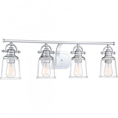 Quoizel GRT8604C Grant Bath 4 light polished chrome Bath Light