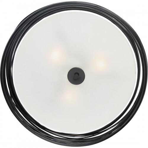 Quoizel SPL1720K Spiral Semi flush mount 3 lights mystic black Semi-Flush Mount