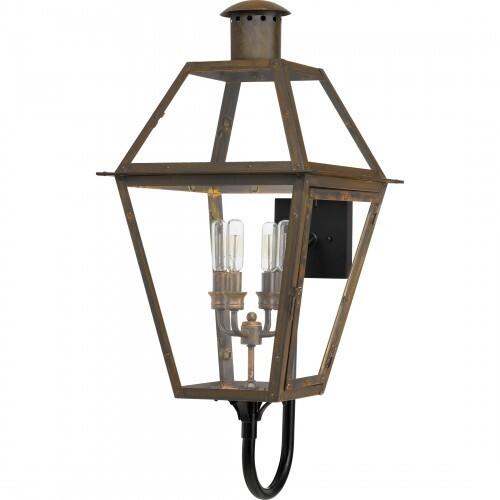 Quoizel RO8414IZ Rue De Royal Outdoor wall 4 light industrial bronze Outdoor Lantern