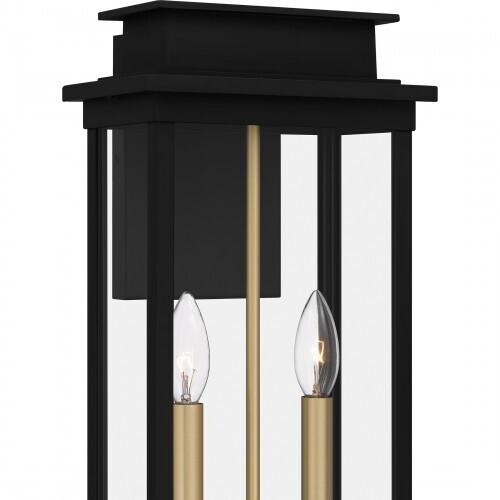Quoizel NOE8409MBK Noelle Outdoor wall 2 lights matte black. Outdoor Lantern