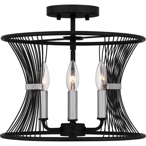 Quoizel LEI1714MBK Leiland Semi flush 4 lights matte black Semi-Flush Mount