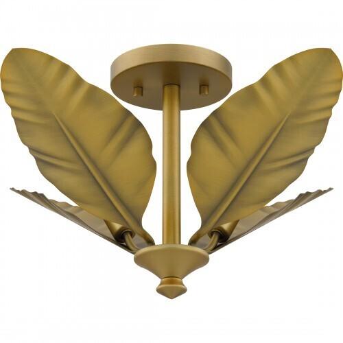 Quoizel BAY1718AB Bayley Semi flush 4 lights aged brass Semi-Flush Mount