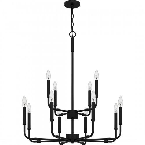 Quoizel ABR5128MBK Abner Chandelier 12 lights matte black Chandelier