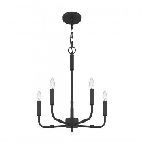 Quoizel ABR5018MBK Abner Chandelier 5 light matte black Chandelier