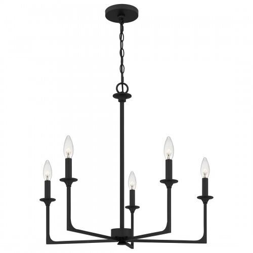 Quoizel PRC5026MBK Prescott Chandelier 5 lights matte black Chandelier