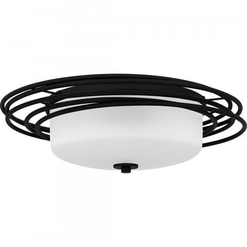Quoizel CPE1620MBK Calliope Flush mount 2 lights matte black. Flush Mount