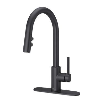 Pfister Black Stellen 1-handle Pull Down Kitchen Faucet LG529-SAB