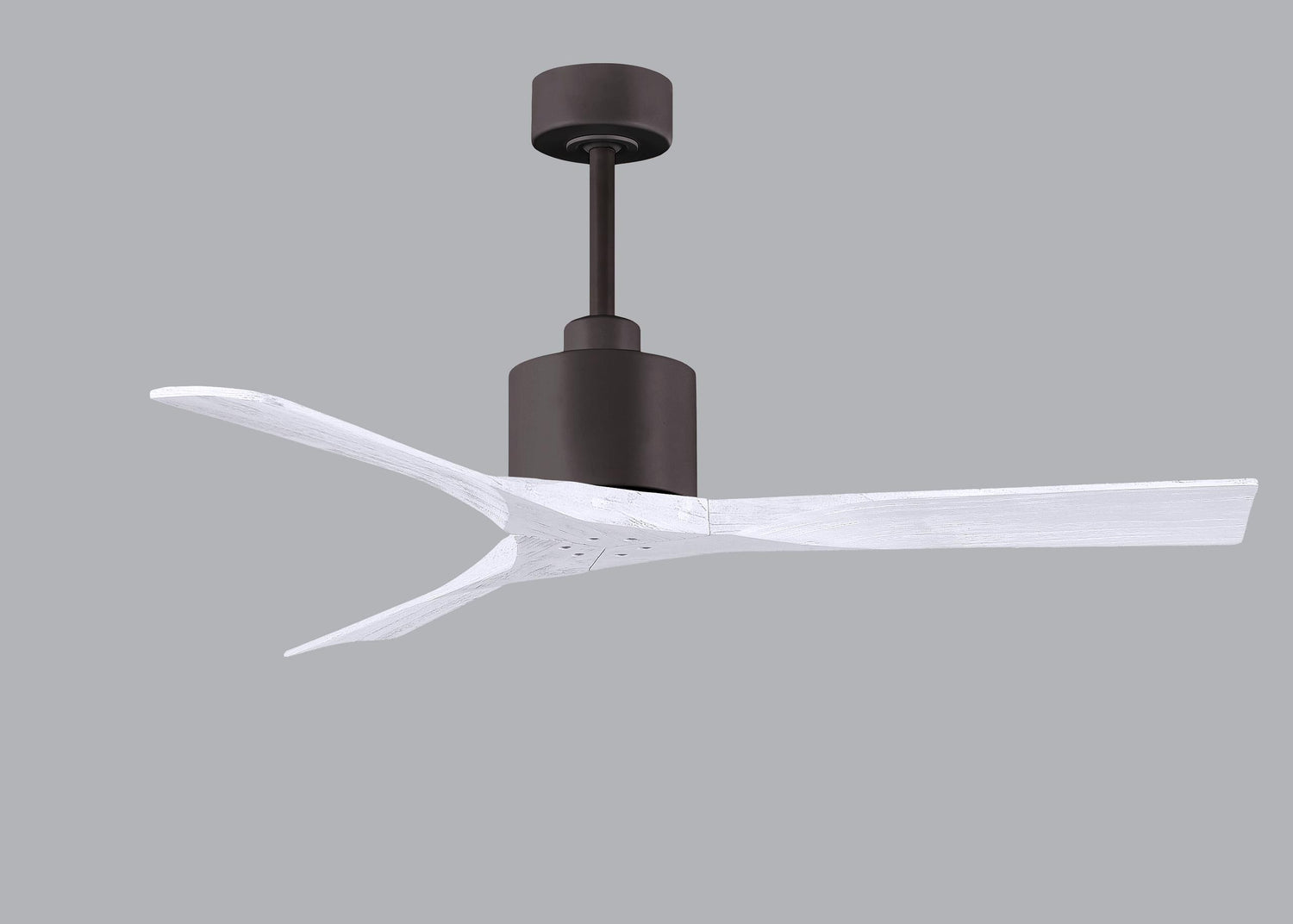 Matthews Fan NK-TB-MWH-52 Nan 6-speed ceiling fan in Textured Bronze finish with 52” solid matte white wood blades