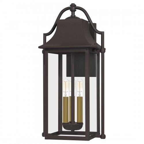 Quoizel MAN8411WT Manning Outdoor wall 3 light western bronze Outdoor