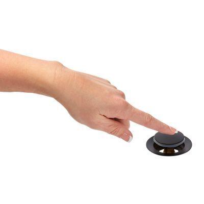 Pfister Matte Black Push and Seal All Metal Drain 972-101B