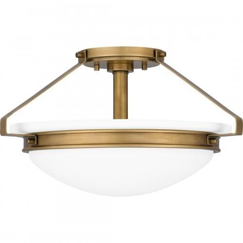 Quoizel QSF5581WS Quoizel Semi-Flush Mount Semi flush 2 lights weathered brass Semi-Flush Mount