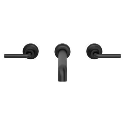 Pfister Matte Black 2-handle Wall Mount Bathroom Faucet LG49-TNT2B