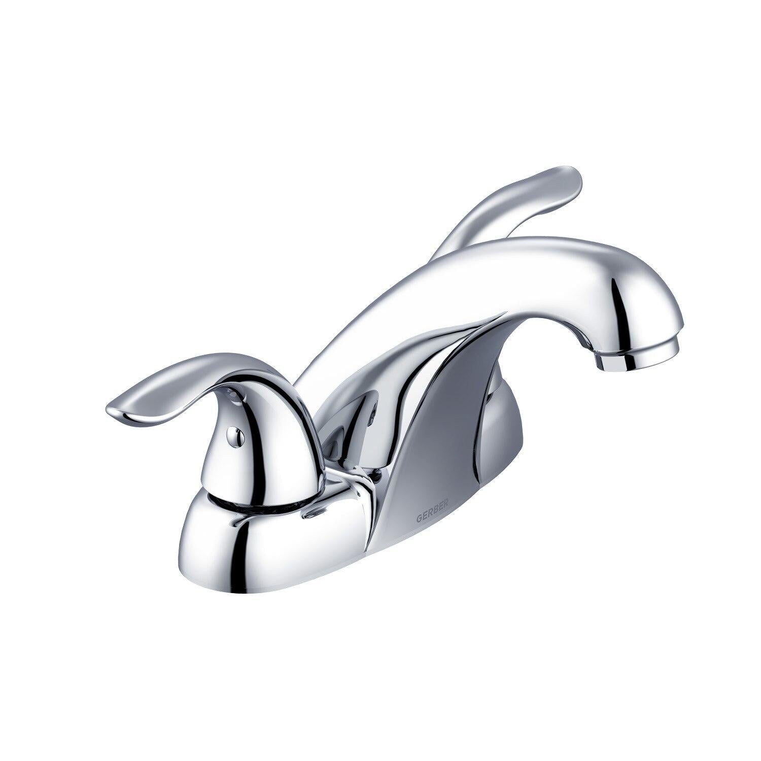 Gerber G0043018 Chrome Viper Two Handle Centerset Lavatory Faucet Less Drain 1.2GPM