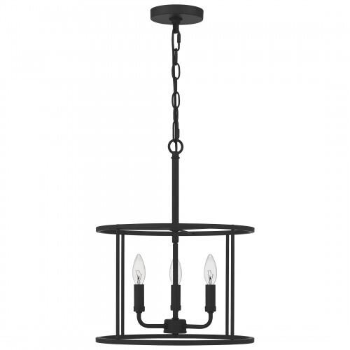 Quoizel ABR2814MBK Abner Pendant 3 light matte black Pendant
