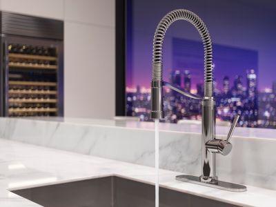 Pfister Polished Chrome Culinary Kitchen Faucet GT529-BRUC