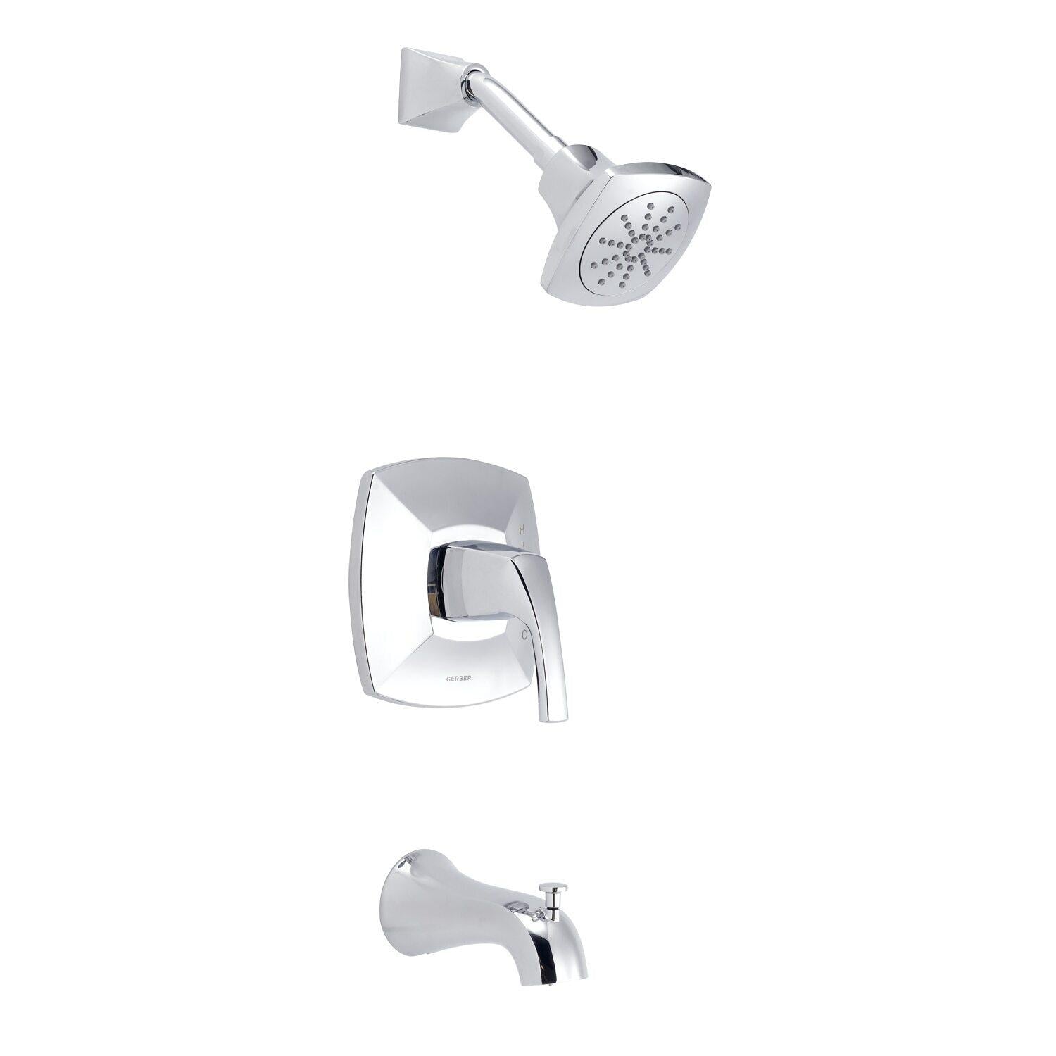Gerber D501018BNTC Brushed Nickel Vaughn Tub & Shower Trim Kit, 1.75GPM