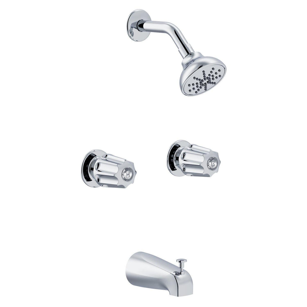 Gerber G0748720 Chrome Classics Two Metal Fluted Handle Threaded Escutcheon ...