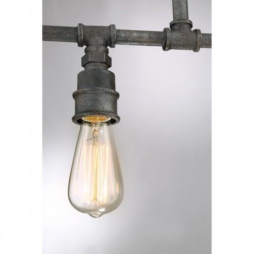 Quoizel SQR538RK Squire 5 light island rustic blk Island Light