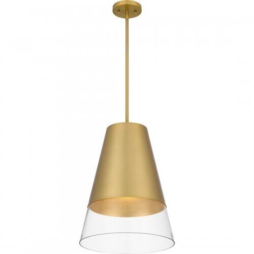 Quoizel PRG1514BRG Peregrine Mid pendant 1 light brushed gold Mini Pendant
