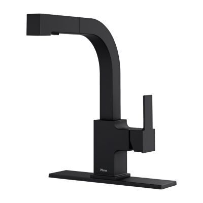 Pfister Black Arkitek 1-handle, Pull-out Kitchen Faucet LG534-LPMB