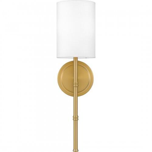 Quoizel QW16126AB Quoizel Wood Wall 1 light aged brass Wall Sconce