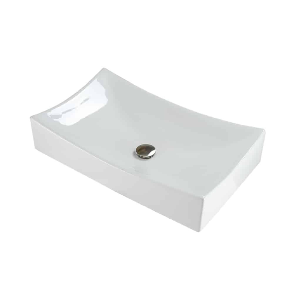 Lenova PAC-08 Above Counter Single Bowl 25-1/2 x 15-1/4 x 5 - White