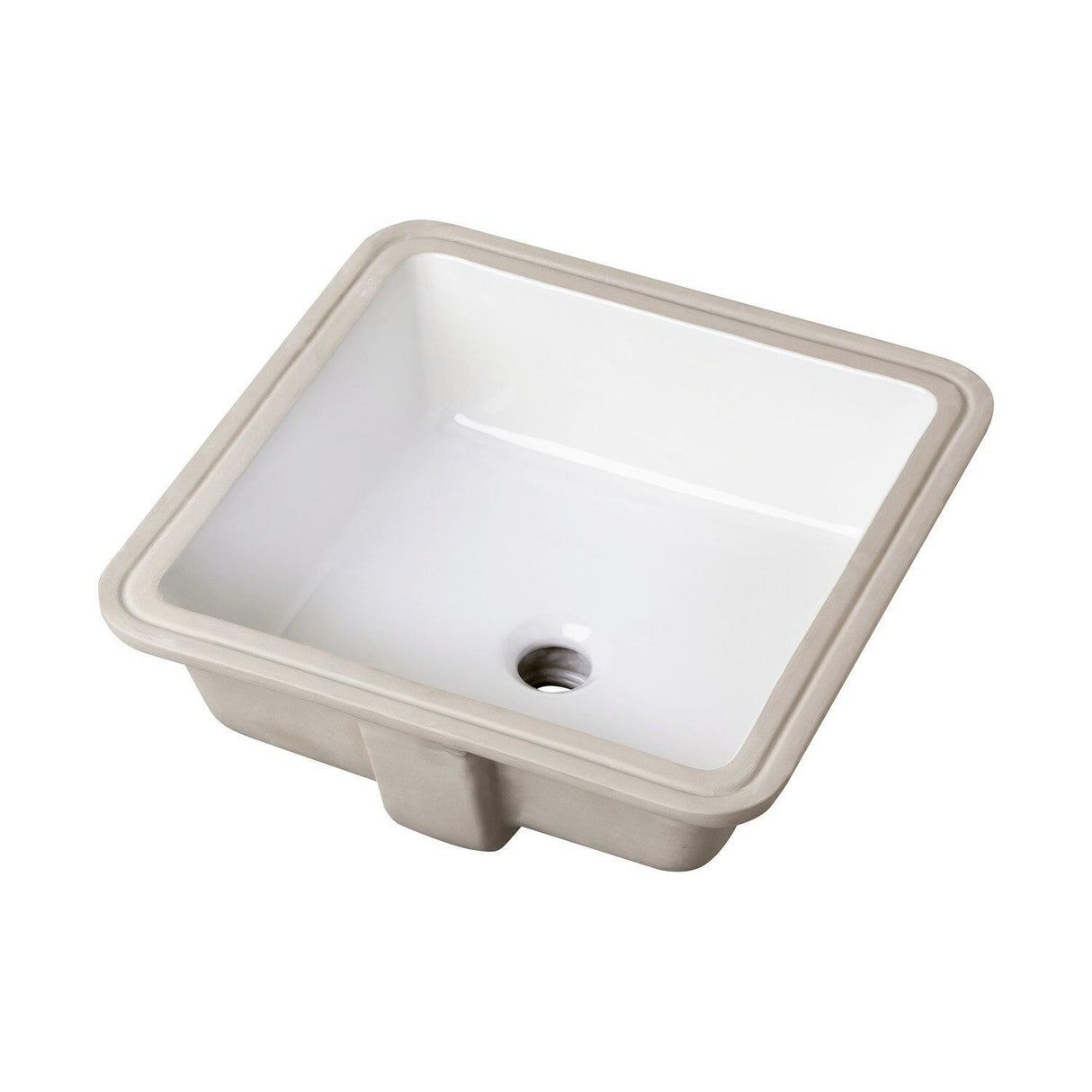 Gerber G0013710 White Wicker Park Square Undercounter Bathroom Sink