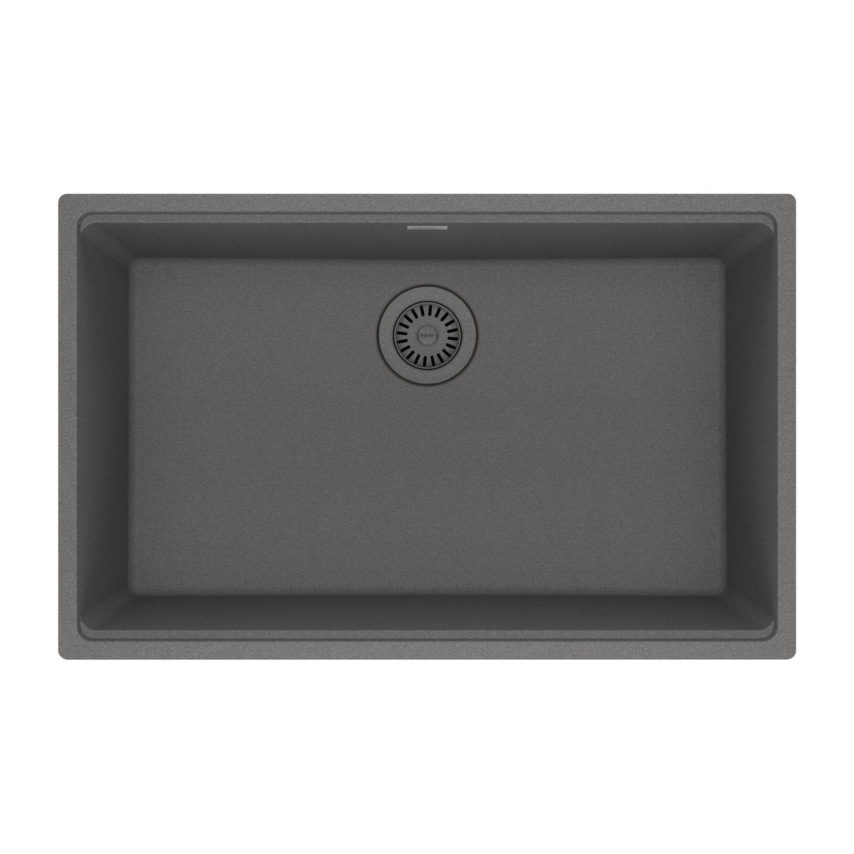 FRANKE MAG11028-SHG Maris Undermount 33-in x 22-in Granite Single Bowl Kitchen Sink in Stone Grey In Stone Grey