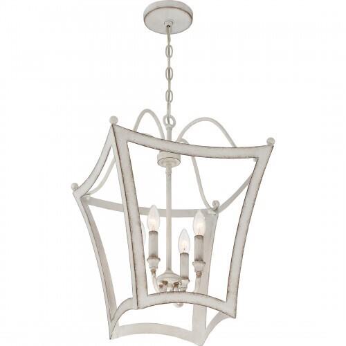 Quoizel SUM5216AWH Summerford Foyer 4 light antique white Pendant