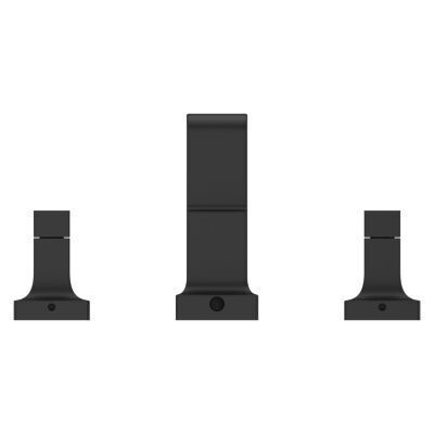 Matte Black 2-handle Deck Mounted Roman Tub Trim Without Handles RT6-5VRVB