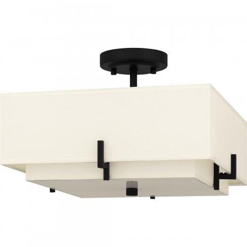 Quoizel QSF6178MBK Quoizel Semi-Flush Mount Semi flush 2 lights matte black Semi-Flush Mount