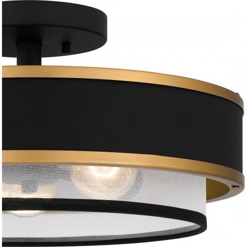 Quoizel QSF5572EK Quoizel Semi-Flush Mount Semi flush 3 lights earth black Semi-Flush Mount
