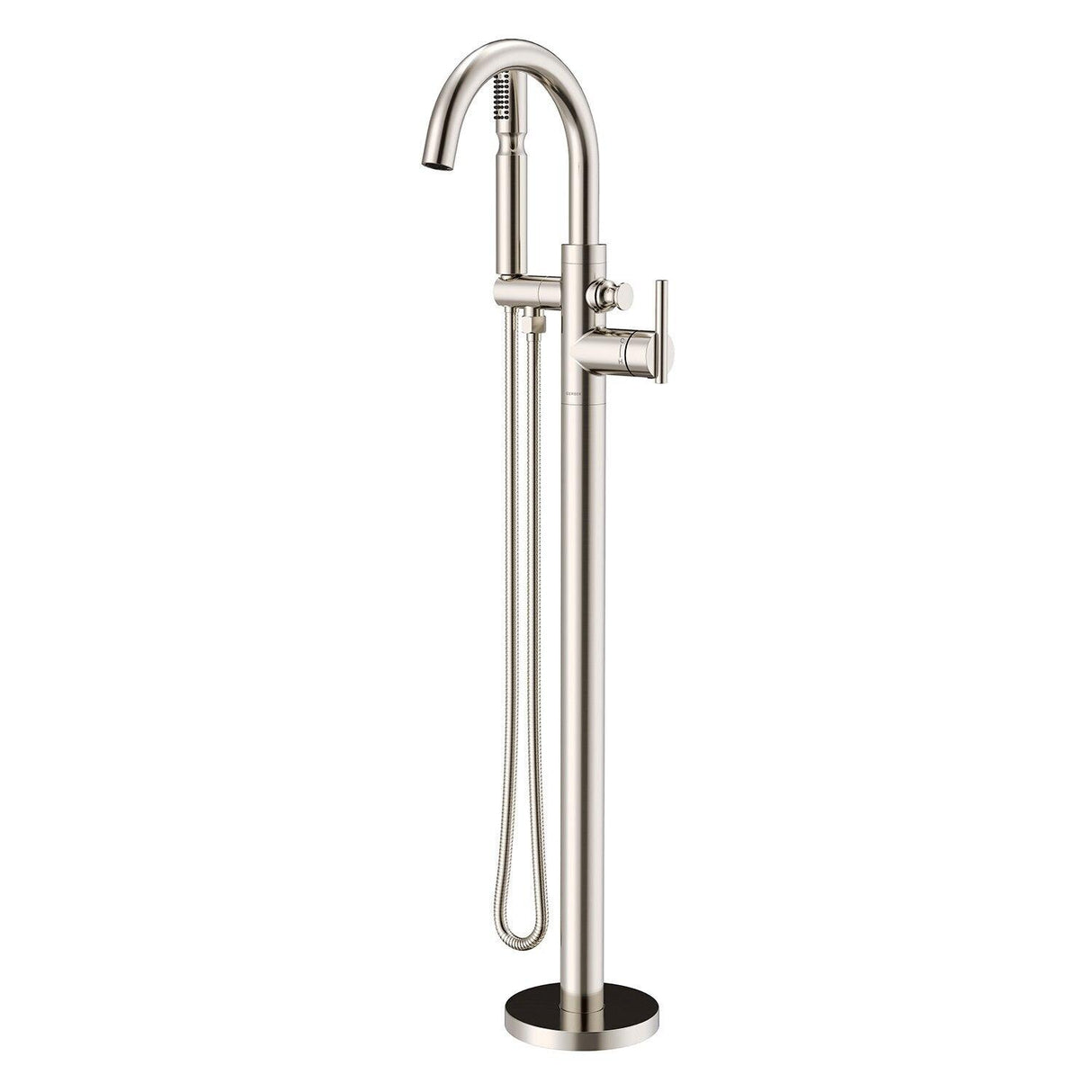 Gerber D300558BST Satin Black Contemporary Floor Mount Tub Filler Trim Kit With HANDS...