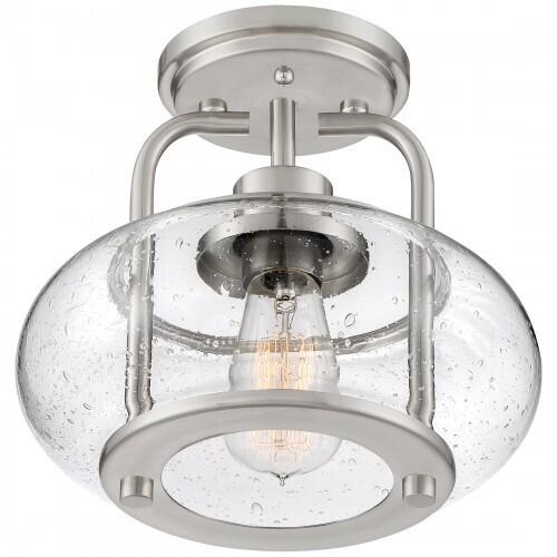 Quoizel TRG1710BN Trilogy Semi flush 1 light brsh nikl Semi-Flush Mount