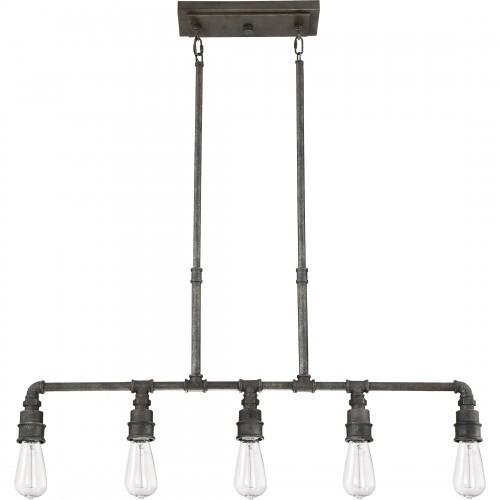 Quoizel SQR538RK Squire 5 light island rustic blk Island Light