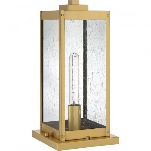 Quoizel WVR9106A Westover Outdoor pier base 1light antique brass Outdoor Lantern
