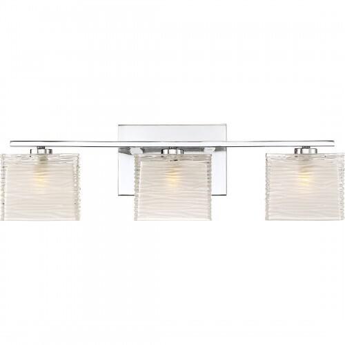 Quoizel WCP8603C Westcap Bath fixture 3 light polished chrome Bath Light