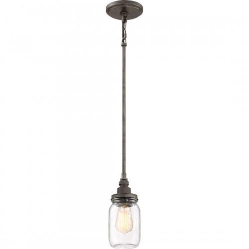 Quoizel SQR1504RK Squire Mini pendant rustic blk Mini Pendant