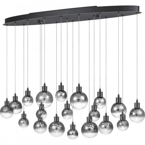 Quoizel PCSH1941BCH Shadow Linear chandelier led light black chrome Island Light