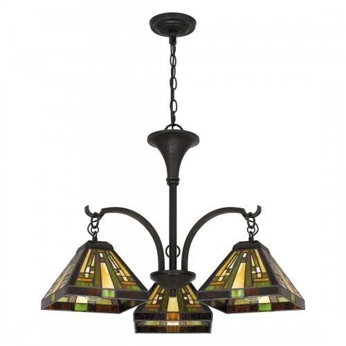 Quoizel TFST5103VB Stephen Tiffany 3 lt chandelier vb Chandelier