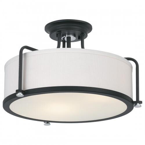 Quoizel QF1715EK Rigel Semi-flush mount 3 light earth black Semi-Flush Mount
