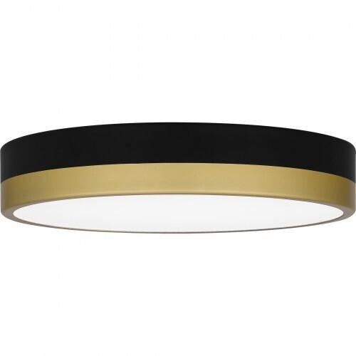 Quoizel WLN1611MBKG Weldin Flush mount led matte black gold Flush Mount