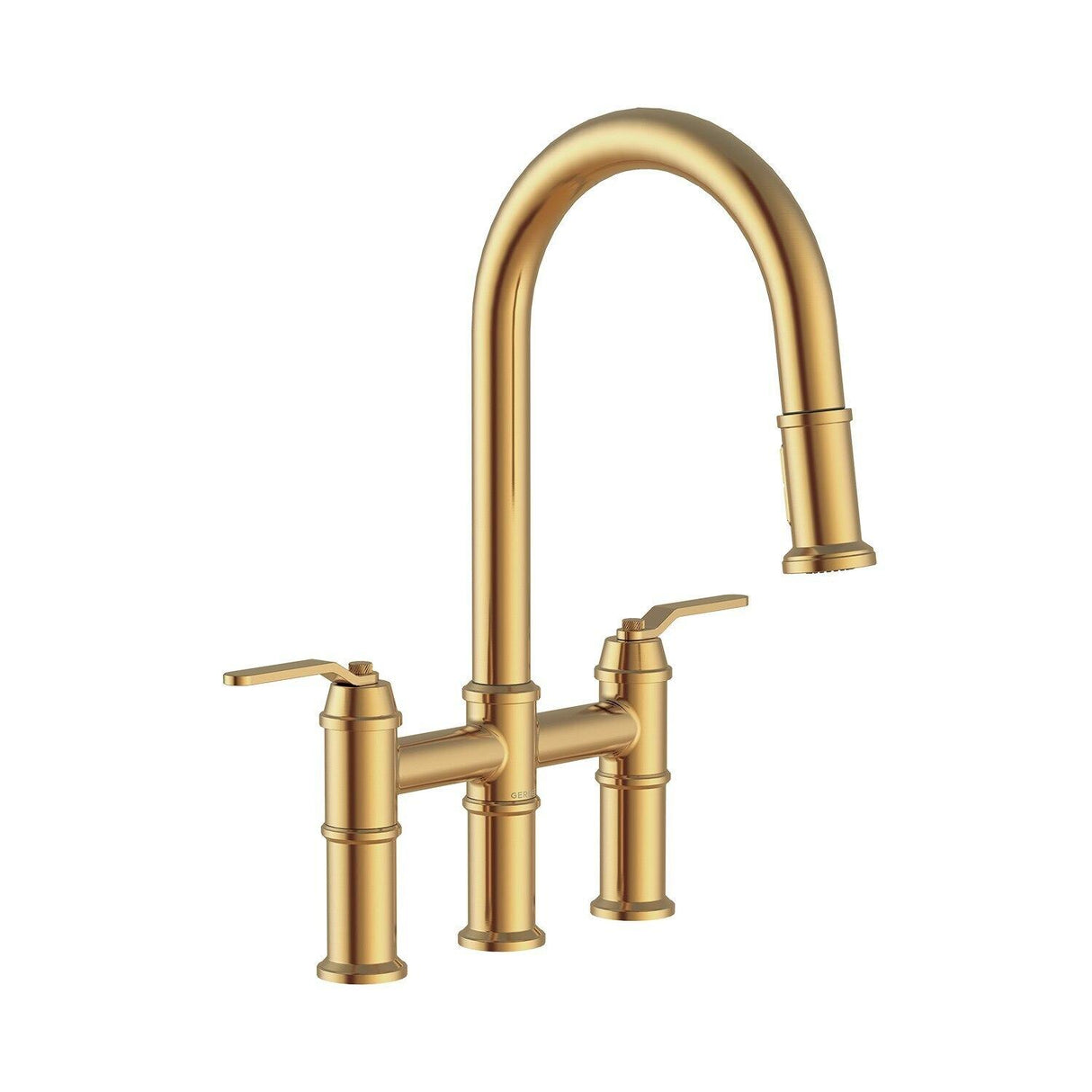 Gerber D434437SS Kinzie Two Handle Pull-down Bridge Faucet - Stainless Steel