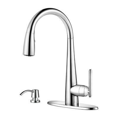 Pfister Polished Chrome Lita Pull-down Kitchen Faucet GT529-SMC