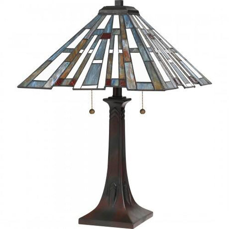 Quoizel TFMK6325VA Maybeck Table lamp tiffany 2 light valiant bronz Table Lamp